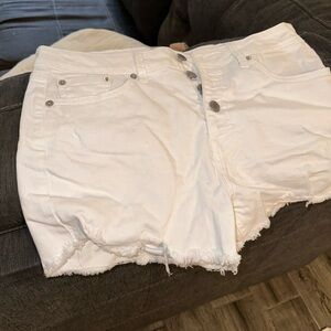 JUSTUSA white denim shorts